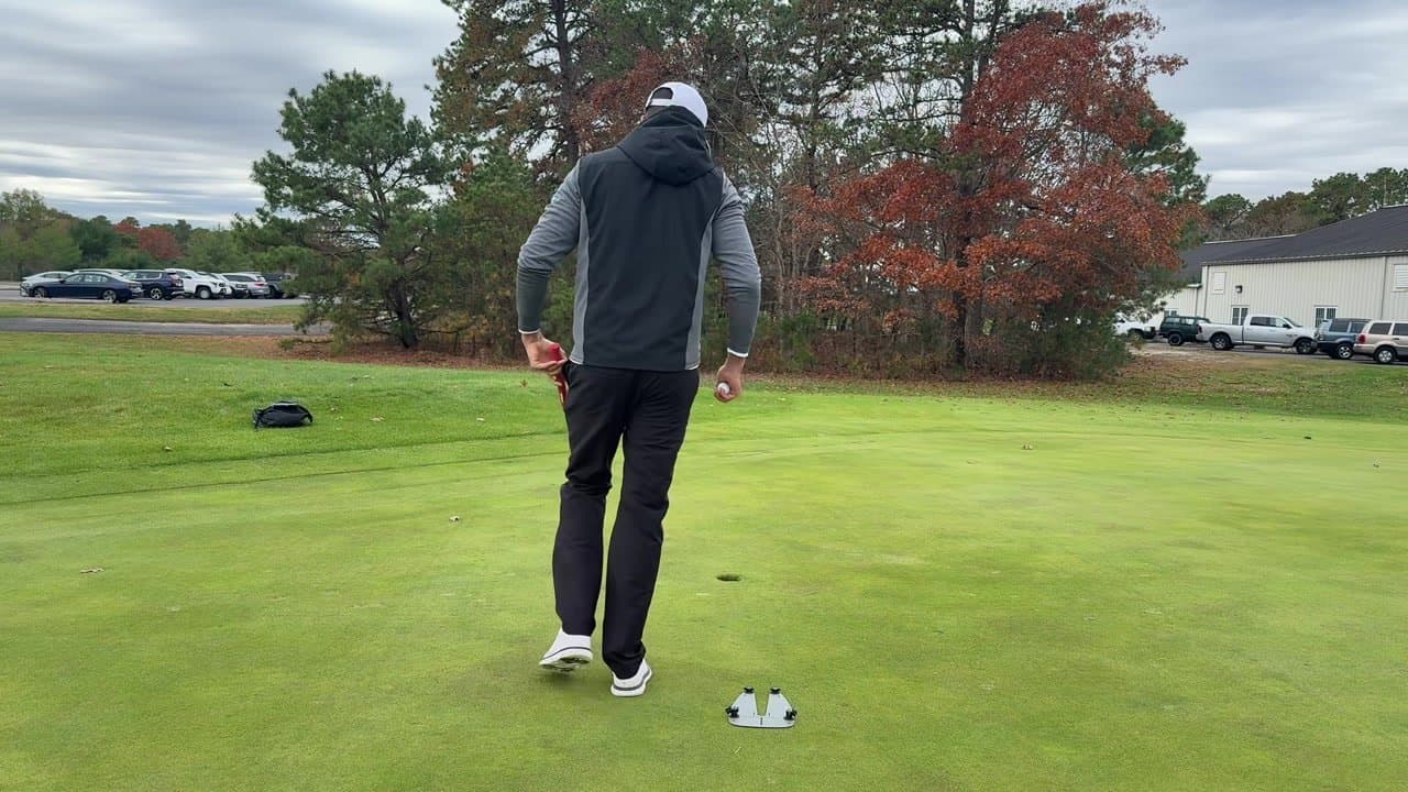 DRILL #13 WORKING ON A BREAKING PUTT